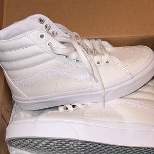 Sk8-Hi true white Vans